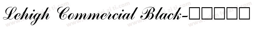 Lehigh Commercial Black字体转换